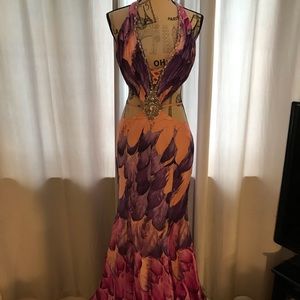 Cinderella feather dress